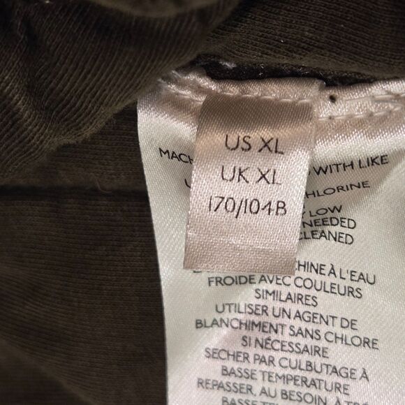 Free People Dolman Quilted Knit Jacket Oversized Zip Dusted Military XL Grunge - Picture 7 of 8